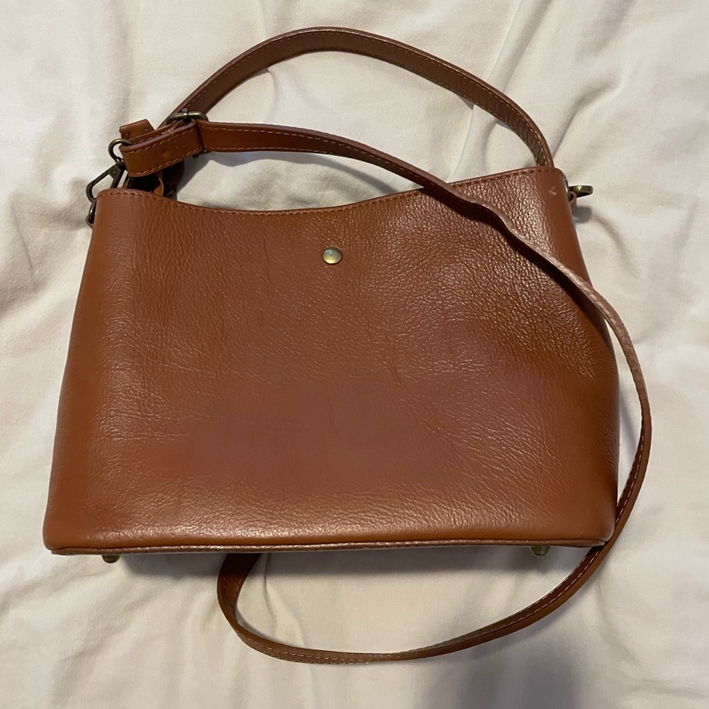 Brown leather bag from Italy!